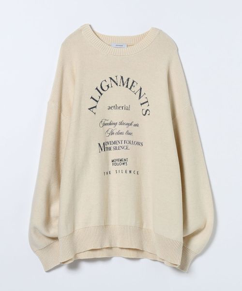 JEANASIS アーチMIXロゴニットプルオーバー ナチュラル FREE ウィメンズインナー ジーナシス 603819 and ST アンドエスティ（旧ドットエスティ）