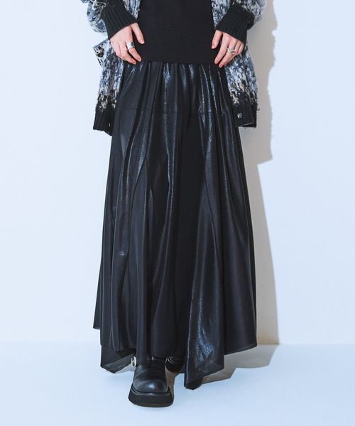 JEANASIS 【選べる着丈】グリッターイレヘムスカート【一部カラー追加予約】 ブラック FREE ウィメンズボトムス ジーナシス 604741 and ST アンドエスティ(旧ドットエスティ) JEANASIS 【選べる着丈】グリッターイレヘムスカート【一部カラー追加予約】 ブラック FREE ウィメンズボトムス ジーナシス 604741 and ST アンドエスティ(旧ドットエスティ)