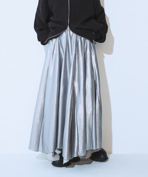 JEANASIS 【選べる着丈】グリッターイレヘムスカート【一部カラー追加予約】 グレー S ウィメンズボトムス ジーナシス 604741 and ST アンドエスティ(旧ドットエスティ) JEANASIS 【選べる着丈】グリッターイレヘムスカート【一部カラー追加予約】 グレー S ウィメンズボトムス ジーナシス 604741 and ST アンドエスティ(旧ドットエスティ)