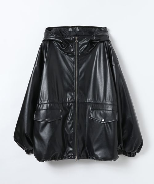 先行予約】レザーパファーフードブルゾン | [公式]ジーナシス