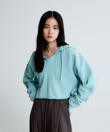 JEANASIS ショートフーディ SALE／25%OFF】JEANASIS (W)ハーフZIPショートフーディ ジーナシス