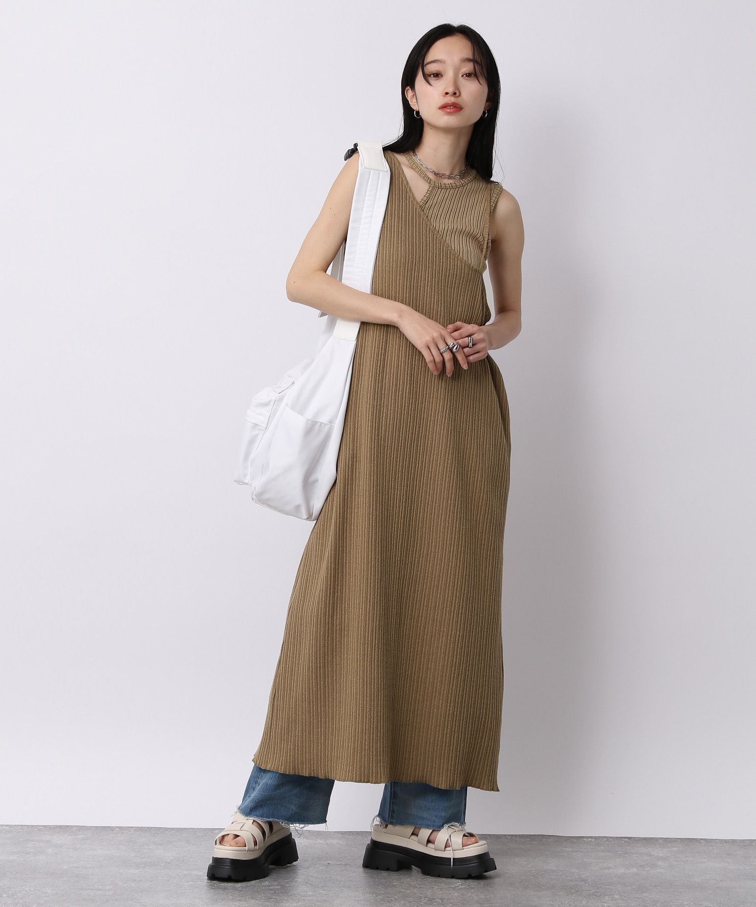 【WEB限定】2WAYリブカットノースリーブワンピース [公式]ジーナシス （JEANASIS）通販