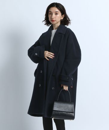 【eL】W Breasted Stand Middle Coat | [公式]ジーナシス （JEANASIS）通販