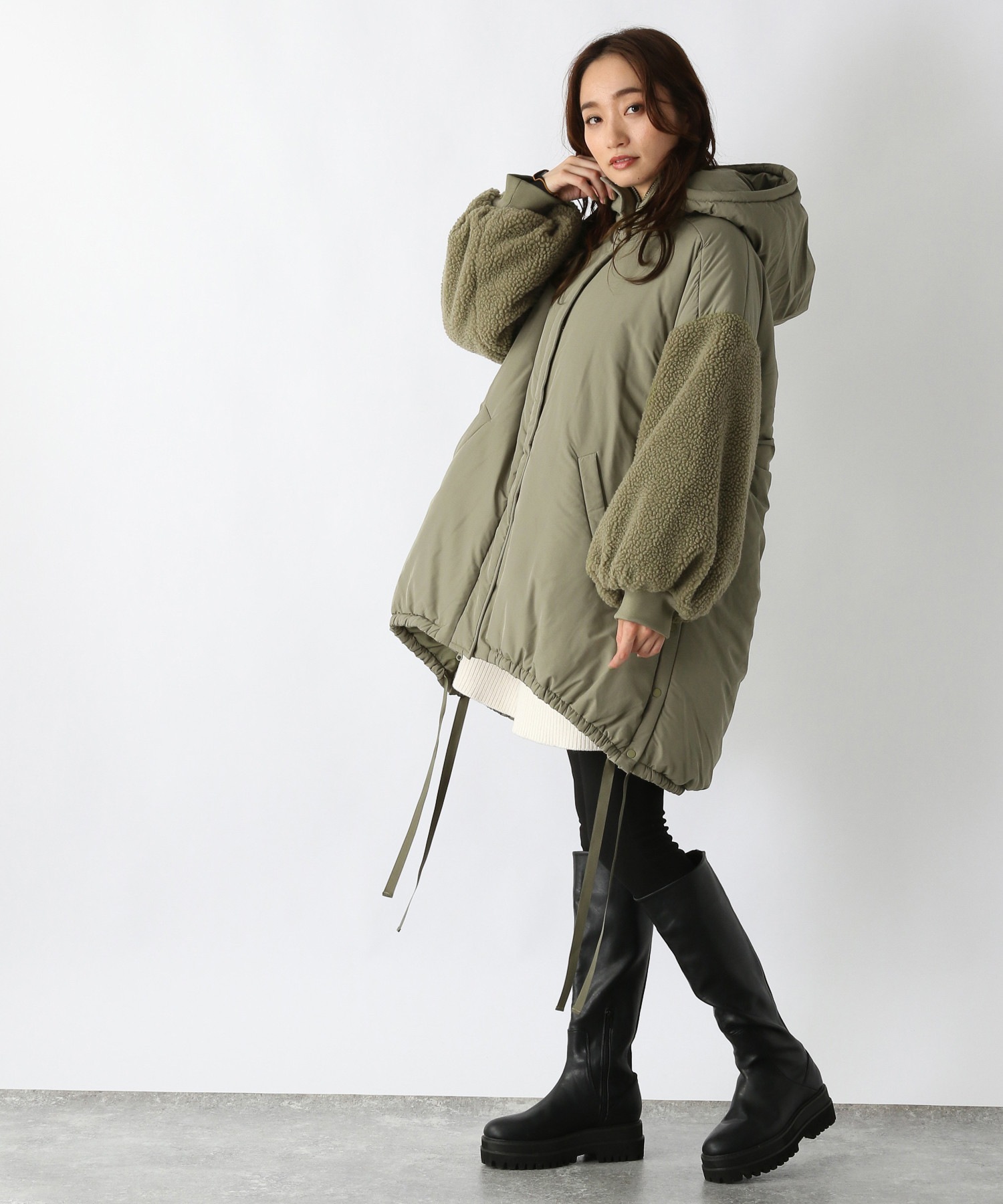 モンスターパーカーコート 新品☆JEANASIS/WEB限定・2021モンスターパーカーコートボア