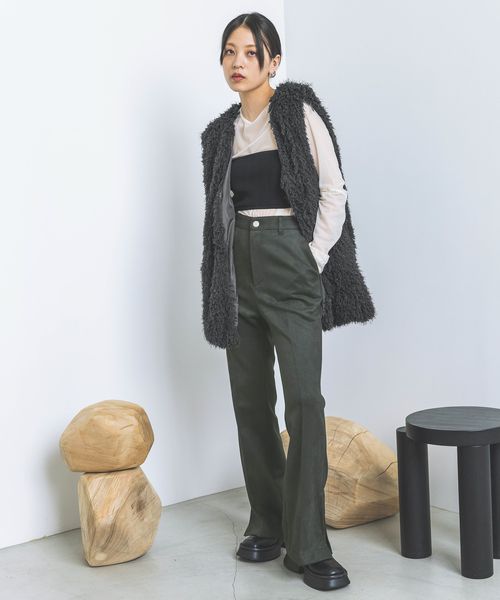 ZARA バンドゥトップス グレー - トップス