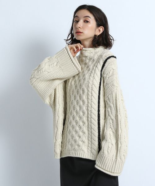 eL】5G Mix Cable Bottle Neck Pullover | [公式]ジーナシス