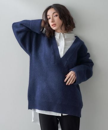 eL】7G W Jacquard Big Pullover | [公式]ジーナシス （JEANASIS）通販