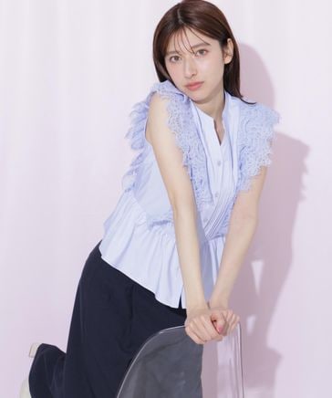 レースフリルペプラムブラウス | [公式]JILL by JILL STUART（ジルバイ