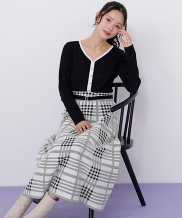 チェックニットワンピース | [公式]JILL by JILL STUART（ジルバイジル