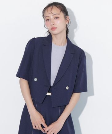 【美品】JILL BY JILLSTUART サマーツイルジャケット半袖 サマーツイル半袖ジャケット | [公式]JILL by JILL STUART（ジルバイ