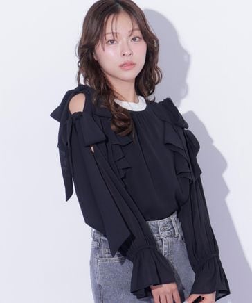 ショルダーラッフルリボンブラウス | [公式]JILL by JILL STUART 