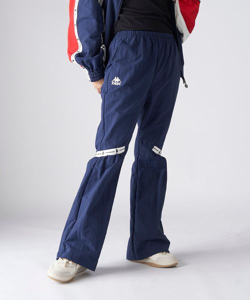 Kappa AUTHENTIC バンダナイロンフレアパンツ グレー S ウィメンズボトムス カッパ 493302 and ST アンドエスティ(旧ドットエスティ) Kappa AUTHENTIC バンダナイロンフレアパンツ グレー S ウィメンズボトムス カッパ 493302 and ST アンドエスティ(旧ドットエスティ)