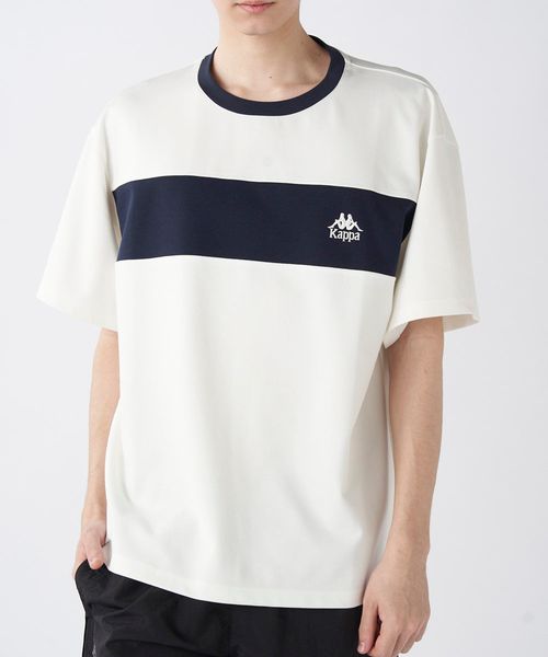Kappa AUTHENTIC ユニセックス カラーブロック切替半袖Tシャツ レッド M メンズインナー カッパ 493339 and ST アンドエスティ(旧ドットエスティ) Kappa AUTHENTIC ユニセックス カラーブロック切替半袖Tシャツ レッド M メンズインナー カッパ 493339 and ST アンドエスティ(旧ドットエスティ)