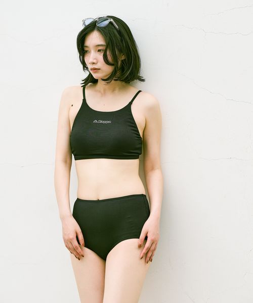 Kappa 【2点セット水着】ハイウエスト リブビキニ 2点セット 水着 ピンク L カッパ 587242 and ST アンドエスティ(旧ドットエスティ) Kappa 【2点セット水着】ハイウエスト リブビキニ 2点セット 水着 ピンク L カッパ 587242 and ST アンドエスティ(旧ドットエスティ)