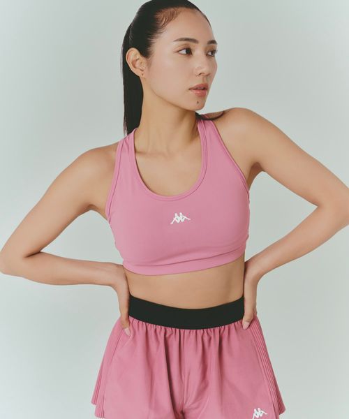 Kappa 【カップ/リフレクター付き】フィットネス スポーツブラトップ チャコールグレー XL ウィメンズインナー カッパ 602599 and ST アンドエスティ（旧ドットエスティ）