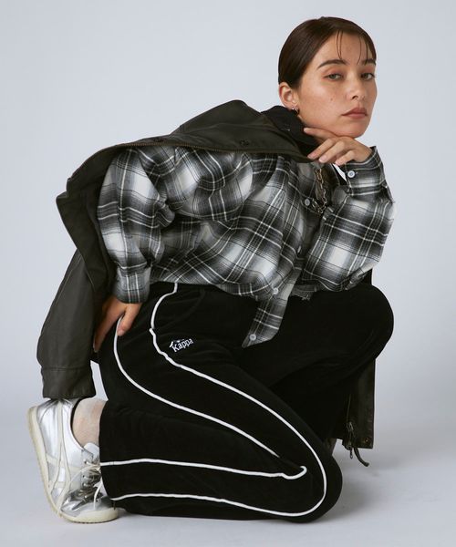 Kappa 【セットアップ対応】ボックスシルエット ベロアトラックパンツ ピンク L ウィメンズボトムス カッパ 602619 and ST アンドエスティ(旧ドットエスティ) Kappa 【セットアップ対応】ボックスシルエット ベロアトラックパンツ ピンク L ウィメンズボトムス カッパ 602619 and ST アンドエスティ(旧ドットエスティ)