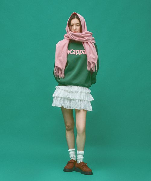 Kappa ≪Kappa×and ST ウェルネスクラブ≫フロントロゴ ユニセックススウェット オフホワイト S ウィメンズインナー カッパ 629847 and ST アンドエスティ(旧ドットエスティ) Kappa ≪Kappa×and ST ウェルネスクラブ≫フロントロゴ ユニセックススウェット オフホワイト S ウィメンズインナー カッパ 629847 and ST アンドエスティ(旧ドットエスティ)