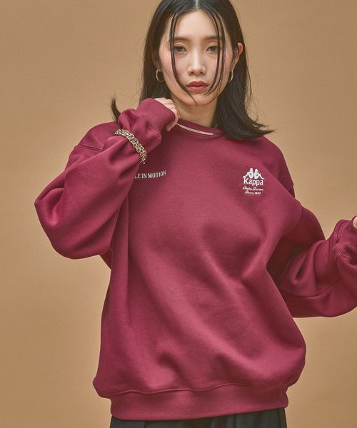 Kappa ≪Kappa×and ST ウェルネスクラブ≫シンプルロゴ ユニセックススウェット ボルドー S ウィメンズインナー カッパ 629848 and ST アンドエスティ(旧ドットエスティ) Kappa ≪Kappa×and ST ウェルネスクラブ≫シンプルロゴ ユニセックススウェット ボルドー S ウィメンズインナー カッパ 629848 and ST アンドエスティ(旧ドットエスティ)