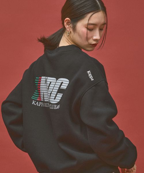 Kappa ≪Kappa×and ST ウェルネスクラブ≫Runデザイン ユニセックススウェット ピンク M ウィメンズインナー カッパ 629851 and ST アンドエスティ（旧ドットエスティ）