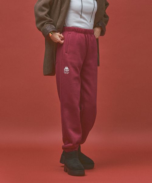 Kappa ≪Kappa×and ST ウェルネスクラブ≫シンプルロゴ ユニセックススウェットパンツ ボルドー L ウィメンズボトムス カッパ 629866 and ST アンドエスティ(旧ドットエスティ) Kappa ≪Kappa×and ST ウェルネスクラブ≫シンプルロゴ ユニセックススウェットパンツ ボルドー L ウィメンズボトムス カッパ 629866 and ST アンドエスティ(旧ドットエスティ)