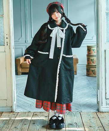 クティールとレトロ】コットンレースシャギーロングコート | [公式