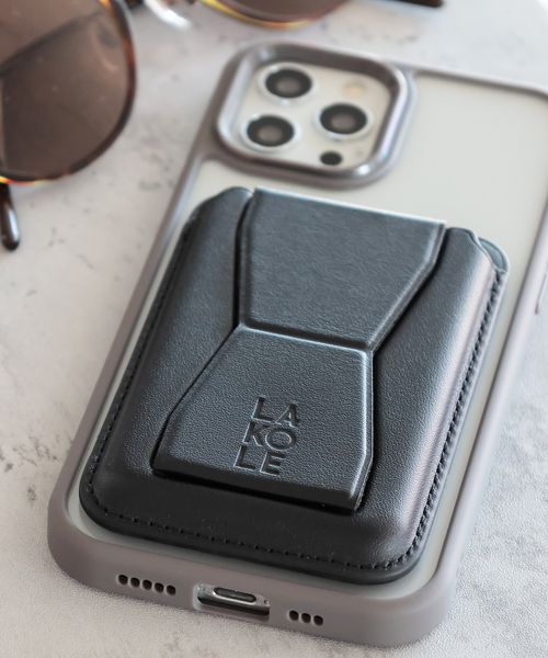 LAKOLE スマホスタンド&ポケット[一部店舗限定アイテム] ガジェット シルバー FREE ラコレ 102389 and ST アンドエスティ（旧ドットエスティ）