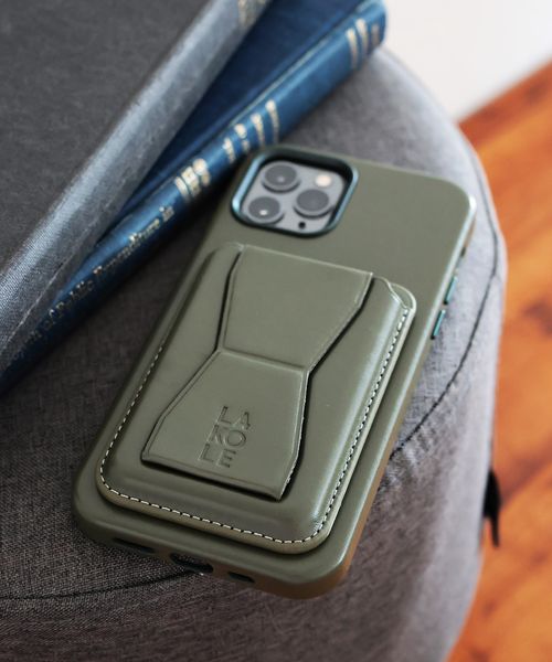 LAKOLE スマホスタンド&ポケット[一部店舗限定アイテム] ガジェット カーキ FREE ラコレ 102389 and ST アンドエスティ（旧ドットエスティ）