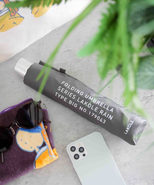 LAKOLE 大判ベーシック折り畳み傘[55cm] レイン シルバー FREE ラコレ 102908 and ST アンドエスティ（旧ドットエスティ）