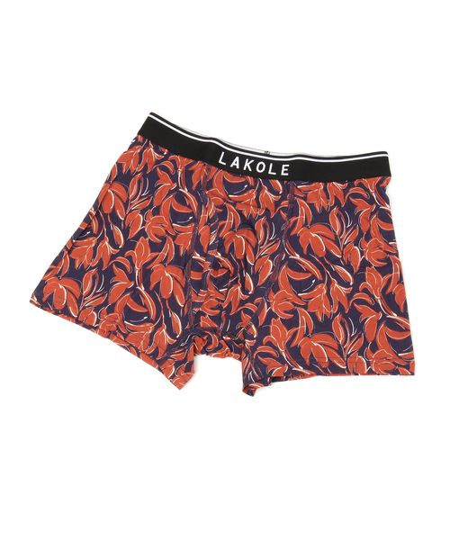 LAKOLE コットンボタニカル柄ボクサーパンツ ネイビー S メンズグッズ ラコレ 106761 and ST アンドエスティ(旧ドットエスティ) LAKOLE コットンボタニカル柄ボクサーパンツ ネイビー S メンズグッズ ラコレ 106761 and ST アンドエスティ(旧ドットエスティ)