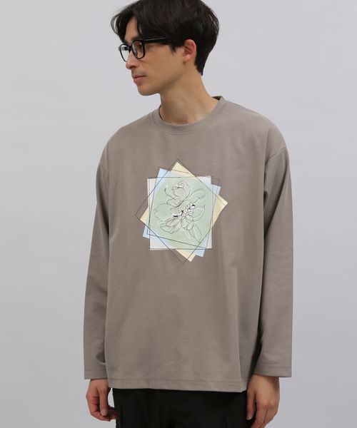 LAKOLE ペイントグラフィック長袖T グレー L メンズインナー ラコレ 107479 and ST アンドエスティ(旧ドットエスティ) LAKOLE ペイントグラフィック長袖T グレー L メンズインナー ラコレ 107479 and ST アンドエスティ(旧ドットエスティ)