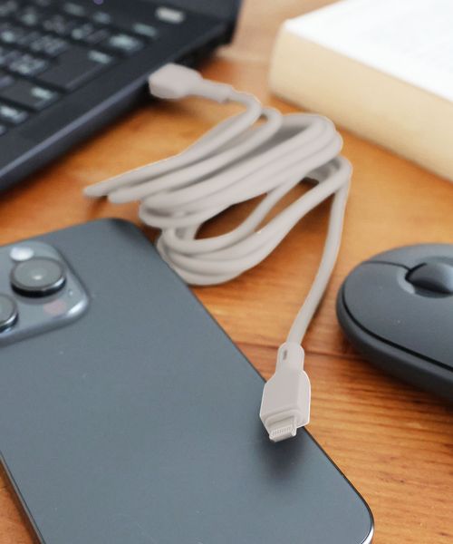 LAKOLE Lightningケーブル[2m] ガジェット グレー FREE ラコレ 107519 and ST アンドエスティ（旧ドットエスティ）