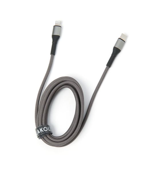 LAKOLE USB Type-C & Lightningケーブル[2m] ガジェット シルバー FREE ラコレ 107522 and ST アンドエスティ（旧ドットエスティ）