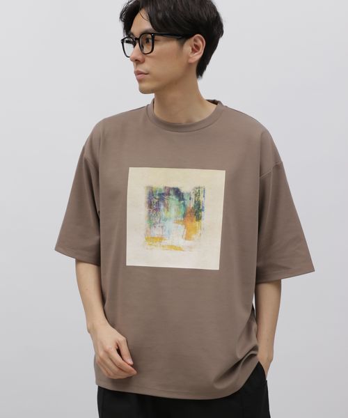 LAKOLE アートペインティングプリントT グレー M メンズインナー ラコレ 113991 and ST アンドエスティ(旧ドットエスティ) LAKOLE アートペインティングプリントT グレー M メンズインナー ラコレ 113991 and ST アンドエスティ(旧ドットエスティ)
