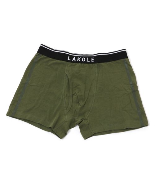 LAKOLE コットン縦ラインボクサー カーキ S メンズグッズ ラコレ 115326 and ST アンドエスティ(旧ドットエスティ) LAKOLE コットン縦ラインボクサー カーキ S メンズグッズ ラコレ 115326 and ST アンドエスティ(旧ドットエスティ)