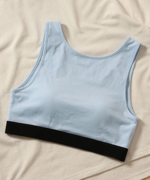 LAKOLE 【吸水速乾】裾ゴムタンクブラトップ<RELAXING WEAR> ライトブルー M ウィメンズインナー ラコレ 118983 and ST アンドエスティ(旧ドットエスティ) LAKOLE 【吸水速乾】裾ゴムタンクブラトップ<RELAXING WEAR> ライトブルー M ウィメンズインナー ラコレ 118983 and ST アンドエスティ(旧ドットエスティ)