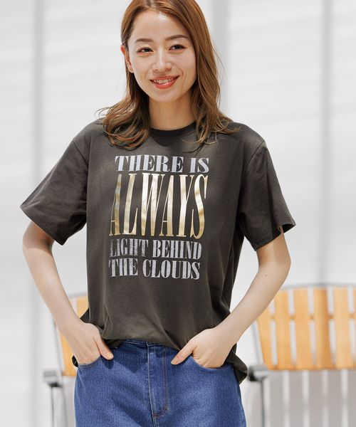LAKOLE アソート箔プリントTEE チャコールグレー S ウィメンズインナー ラコレ 125540 and ST アンドエスティ(旧ドットエスティ) LAKOLE アソート箔プリントTEE チャコールグレー S ウィメンズインナー ラコレ 125540 and ST アンドエスティ(旧ドットエスティ)