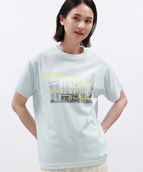 LAKOLE タウンフォトTEE ライトブルー M ウィメンズインナー ラコレ 127795 and ST アンドエスティ(旧ドットエスティ) LAKOLE タウンフォトTEE ライトブルー M ウィメンズインナー ラコレ 127795 and ST アンドエスティ(旧ドットエスティ)