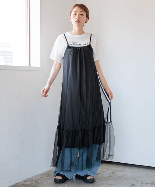LAKOLE サイドラインチュールワンピース シルバー M ウィメンズワンピース&チュニック ラコレ 129235 and ST アンドエスティ(旧ドットエスティ) LAKOLE サイドラインチュールワンピース シルバー M ウィメンズワンピース&チュニック ラコレ 129235 and ST アンドエスティ(旧ドットエスティ)