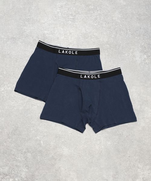 LAKOLE 【2枚セット】プレーンロゴボクサーパンツ ネイビー M メンズグッズ ラコレ 133533 and ST アンドエスティ(旧ドットエスティ) LAKOLE 【2枚セット】プレーンロゴボクサーパンツ ネイビー M メンズグッズ ラコレ 133533 and ST アンドエスティ(旧ドットエスティ)