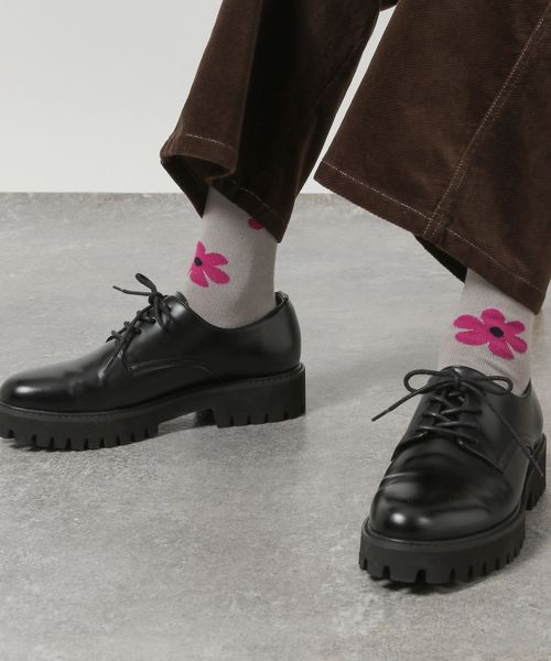 LAKOLE ジャストフラワーソックス ライトグレー FREE メンズグッズ ラコレ 133541 and ST アンドエスティ(旧ドットエスティ) LAKOLE ジャストフラワーソックス ライトグレー FREE メンズグッズ ラコレ 133541 and ST アンドエスティ(旧ドットエスティ)