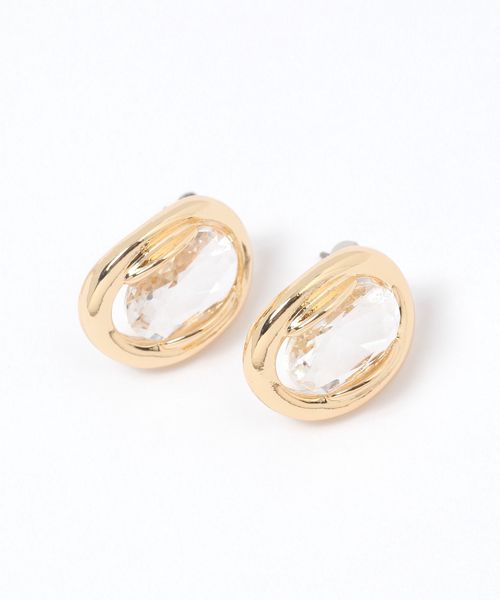 LAKOLE ビジュー×メタルピアス ホワイト FREE ウィメンズグッズ ラコレ 134176 and ST アンドエスティ(旧ドットエスティ) LAKOLE ビジュー×メタルピアス ホワイト FREE ウィメンズグッズ ラコレ 134176 and ST アンドエスティ(旧ドットエスティ)