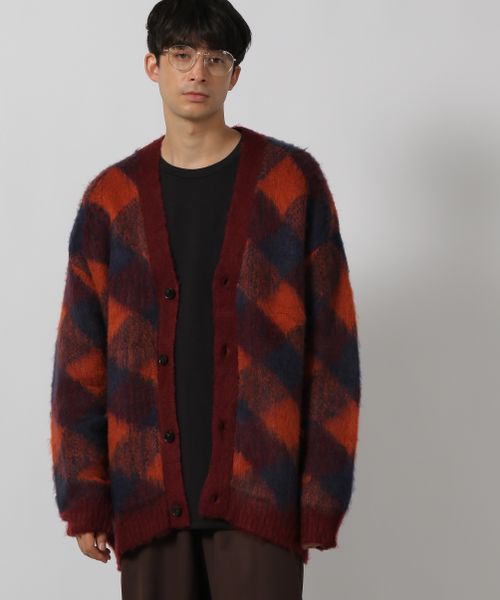 LAKOLE シャギーチェックアソートカーデ オレンジ M メンズインナー ラコレ 137881 and ST アンドエスティ(旧ドットエスティ) LAKOLE シャギーチェックアソートカーデ オレンジ M メンズインナー ラコレ 137881 and ST アンドエスティ(旧ドットエスティ)