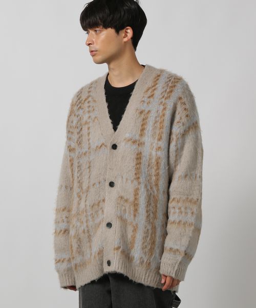 LAKOLE シャギーチェックアソートカーデ ブラウン M メンズインナー ラコレ 137881 and ST アンドエスティ(旧ドットエスティ) LAKOLE シャギーチェックアソートカーデ ブラウン M メンズインナー ラコレ 137881 and ST アンドエスティ(旧ドットエスティ)