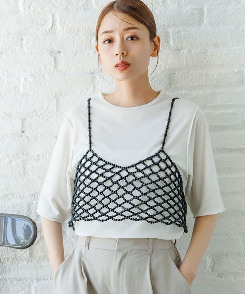 LAKOLE アソートビーズビスチェ/アウトレット価格 シルバー FREE ウィメンズグッズ ラコレ 138652 and ST アンドエスティ（旧ドットエスティ）