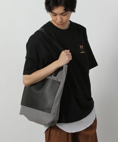 LAKOLE キャンバスコンビトートバッグ グレー FREE メンズグッズ ラコレ 138661 and ST アンドエスティ(旧ドットエスティ) LAKOLE キャンバスコンビトートバッグ グレー FREE メンズグッズ ラコレ 138661 and ST アンドエスティ(旧ドットエスティ)