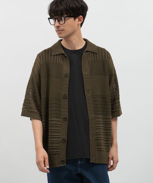 LAKOLE スカシアミニットシャツ半袖 グリーン L メンズインナー ラコレ 138984 and ST アンドエスティ(旧ドットエスティ) LAKOLE スカシアミニットシャツ半袖 グリーン L メンズインナー ラコレ 138984 and ST アンドエスティ(旧ドットエスティ)