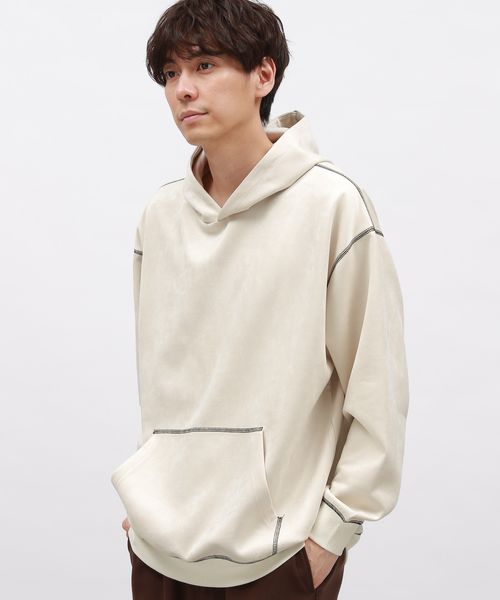 LAKOLE スエードステッチパーカー/アウトレット価格 ライトグレー XL メンズインナー ラコレ 140634 and ST アンドエスティ(旧ドットエスティ) LAKOLE スエードステッチパーカー/アウトレット価格 ライトグレー XL メンズインナー ラコレ 140634 and ST アンドエスティ(旧ドットエスティ)
