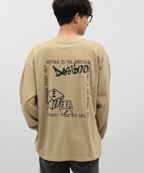 LAKOLE ピグメントバックプリント長袖Tシャツ イエロー M メンズインナー ラコレ 141048 and ST アンドエスティ(旧ドットエスティ) LAKOLE ピグメントバックプリント長袖Tシャツ イエロー M メンズインナー ラコレ 141048 and ST アンドエスティ(旧ドットエスティ)