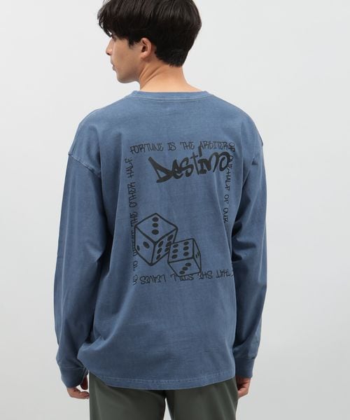 LAKOLE ピグメントバックプリント長袖Tシャツ ライトブルー L メンズインナー ラコレ 141048 and ST アンドエスティ(旧ドットエスティ) LAKOLE ピグメントバックプリント長袖Tシャツ ライトブルー L メンズインナー ラコレ 141048 and ST アンドエスティ(旧ドットエスティ)