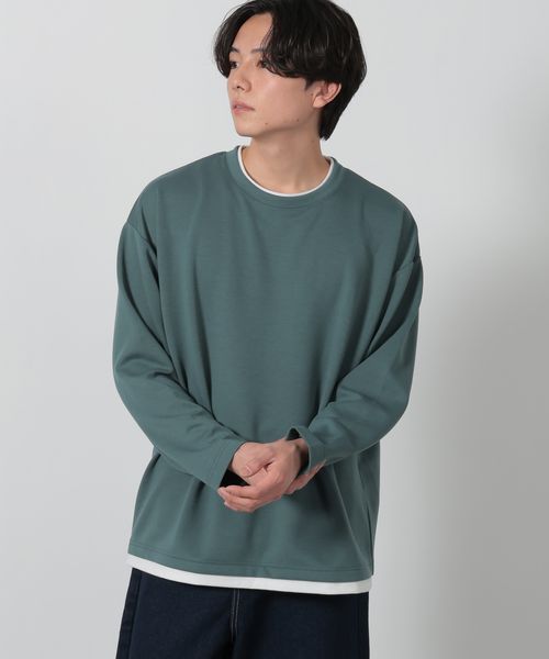 LAKOLE ダンボールレイヤー長袖T グリーン XL メンズインナー ラコレ 142863 and ST アンドエスティ(旧ドットエスティ) LAKOLE ダンボールレイヤー長袖T グリーン XL メンズインナー ラコレ 142863 and ST アンドエスティ(旧ドットエスティ)